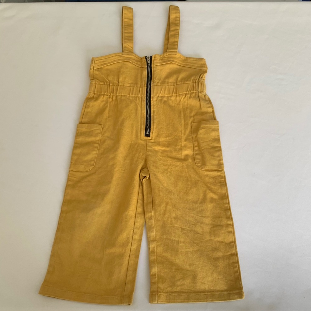 SHEIN Jumpsuit Mustard Yellow Wide Leg Zipper Girl 4 Casual Boho Streetwear Cute